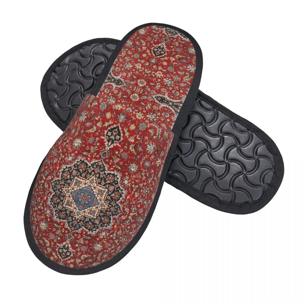 Custom Vintage Oriental Traditional Moroccan Turkish Style Memory Foam Slippers Women Comfy Warm Bohemian House Slippers