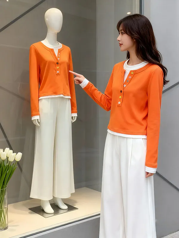 

Faionable Large Size Hoodie Ladies Spring 2026 New Sle Age-Defng Sli Inner Wear T-irt Base irt Top Casual Loose...