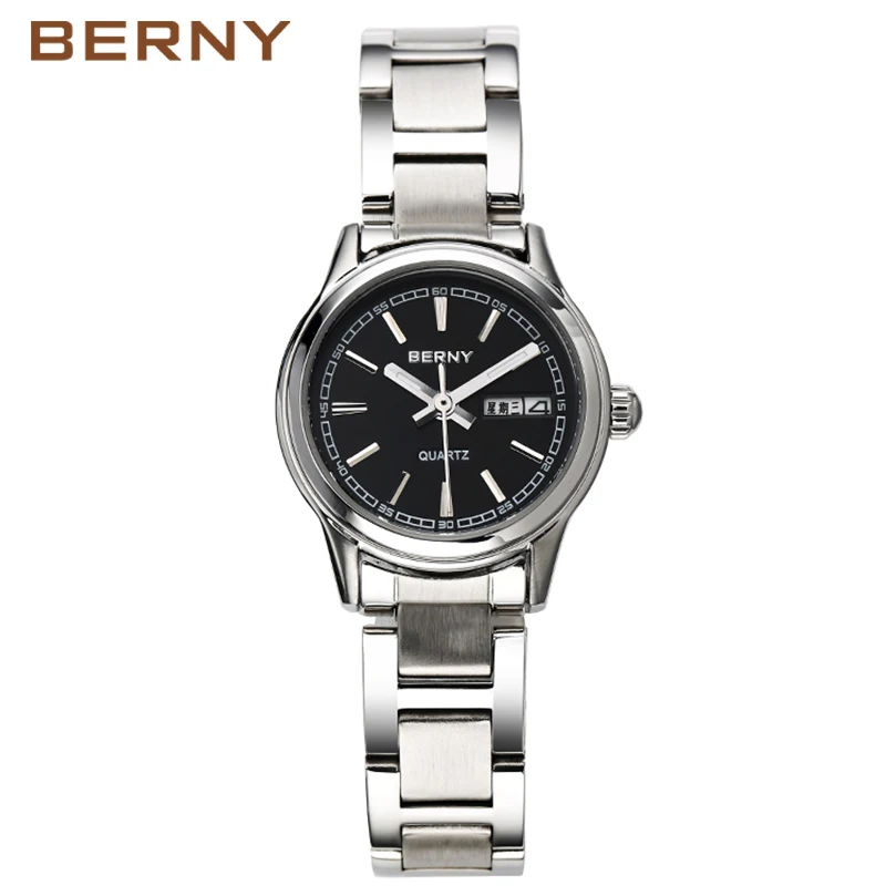 BERNY Luxury Ladies Watch Japan Movement Fashion Dress Women Quartz Wristwatch Auto Date Bracelet Watches Female 3ATM Waterproof