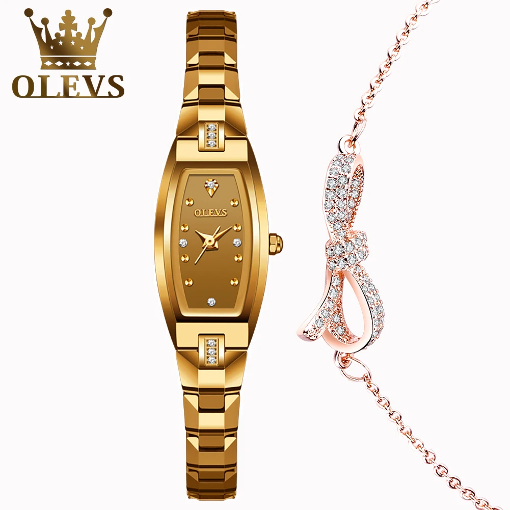 OLEVS Gold/Rose Gold Uhren für Frauen Wasserdichte Dünne Dünne Kleine Handgelenk Analog Diamant Quarz Damen Handgelenk Uhren Elegante