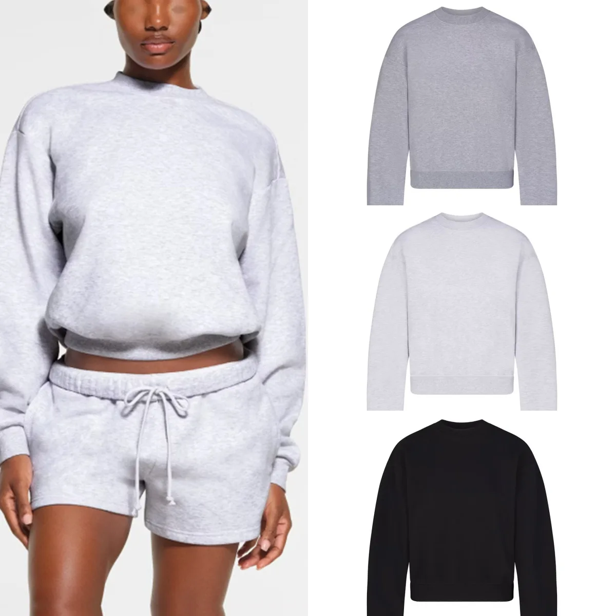 

Classic Cotton Sweatshirt round Neck Casual Loose Fit Street Style Women's Fashion Autumn Winter Comfortable round Neck Pullover