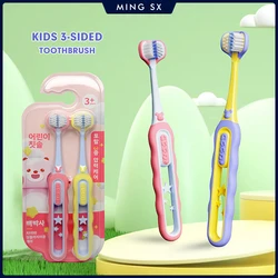 Three-sided Children Toothbrush Soft Bristle Teeth Whitening Cleaning Brushes For Kids Aged 3-12 Years Dental Oral Care