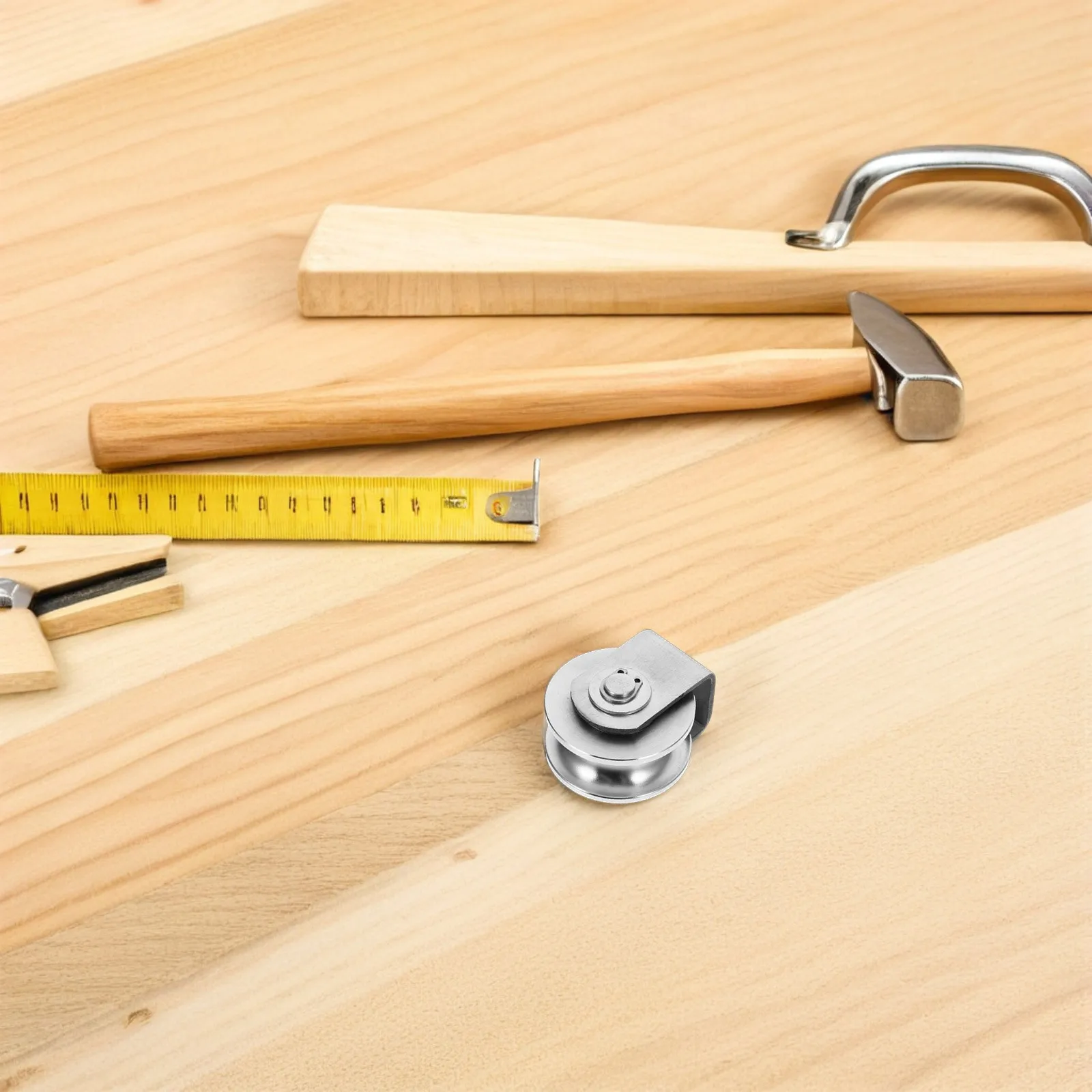 

Heavy Duty U Groove Wheel Stainless Steel Pulley Block Sliding Gate Roller Double Bearing Track Wheel for Cable Pulley and Rope