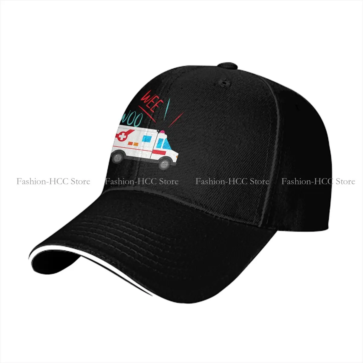 Wee Woo Cool Solid Color Baseball Caps Peaked Cap Ambulance Ambulances Sun Shade Hats Men Women