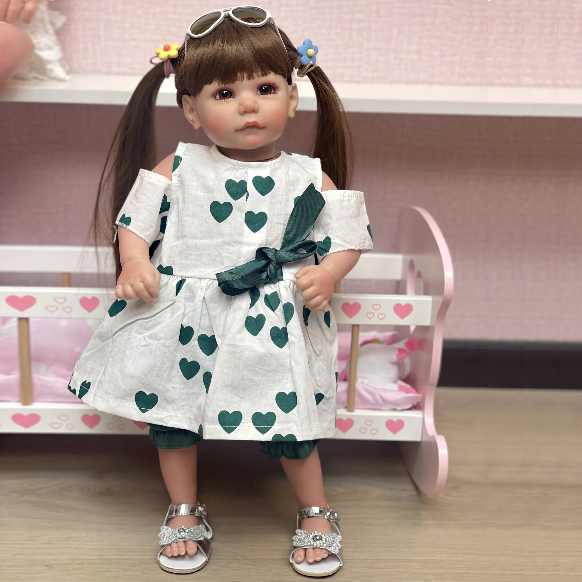 50cm Painted Reborn Doll Kits High Quality Handmade Bebe Reborn DIY Vinyl Bebe Kits Parts Semi-Finished Kукла Pеборн Rотовый