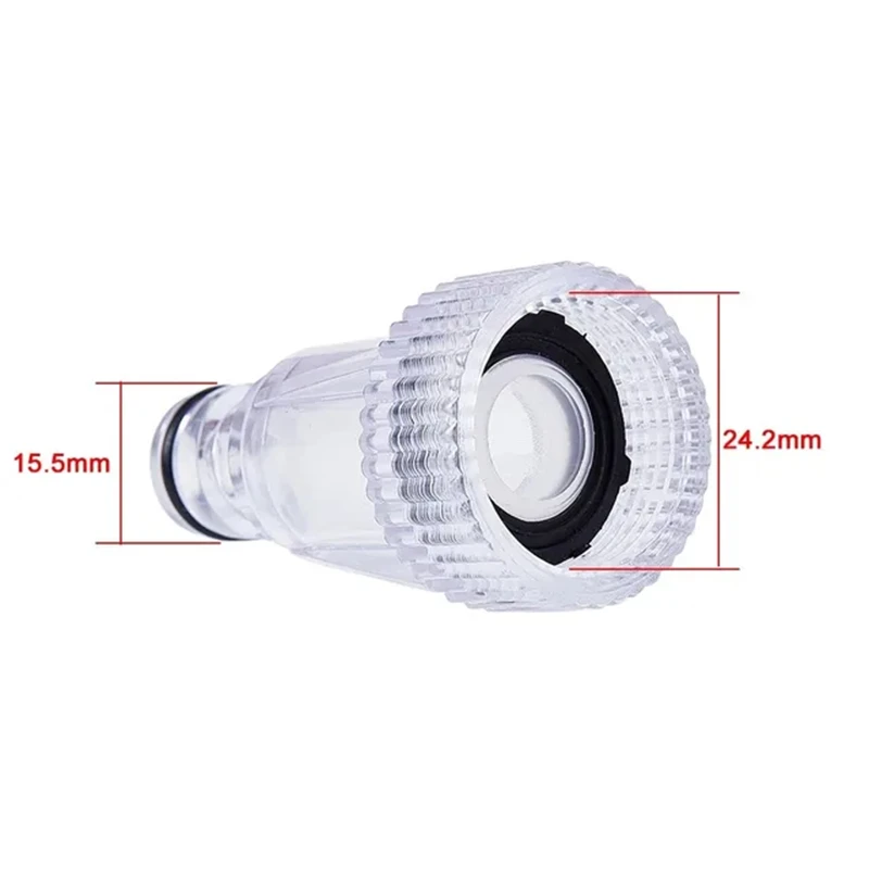 3/4 Inch Inner Thread Transparent Pressure High Washer Water Filter Water Filter High-Temperature Resistant Hose Pipe Fitting ﻿