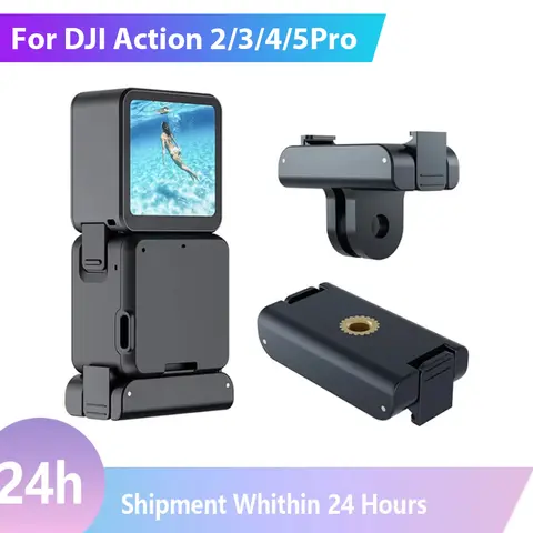 Magnetic Adapter for DJI OSMO Action 3 Mount 1/4 Interface Mount Bracket For DJI Action2/Action 4 5Pro Sports Camera Accessories