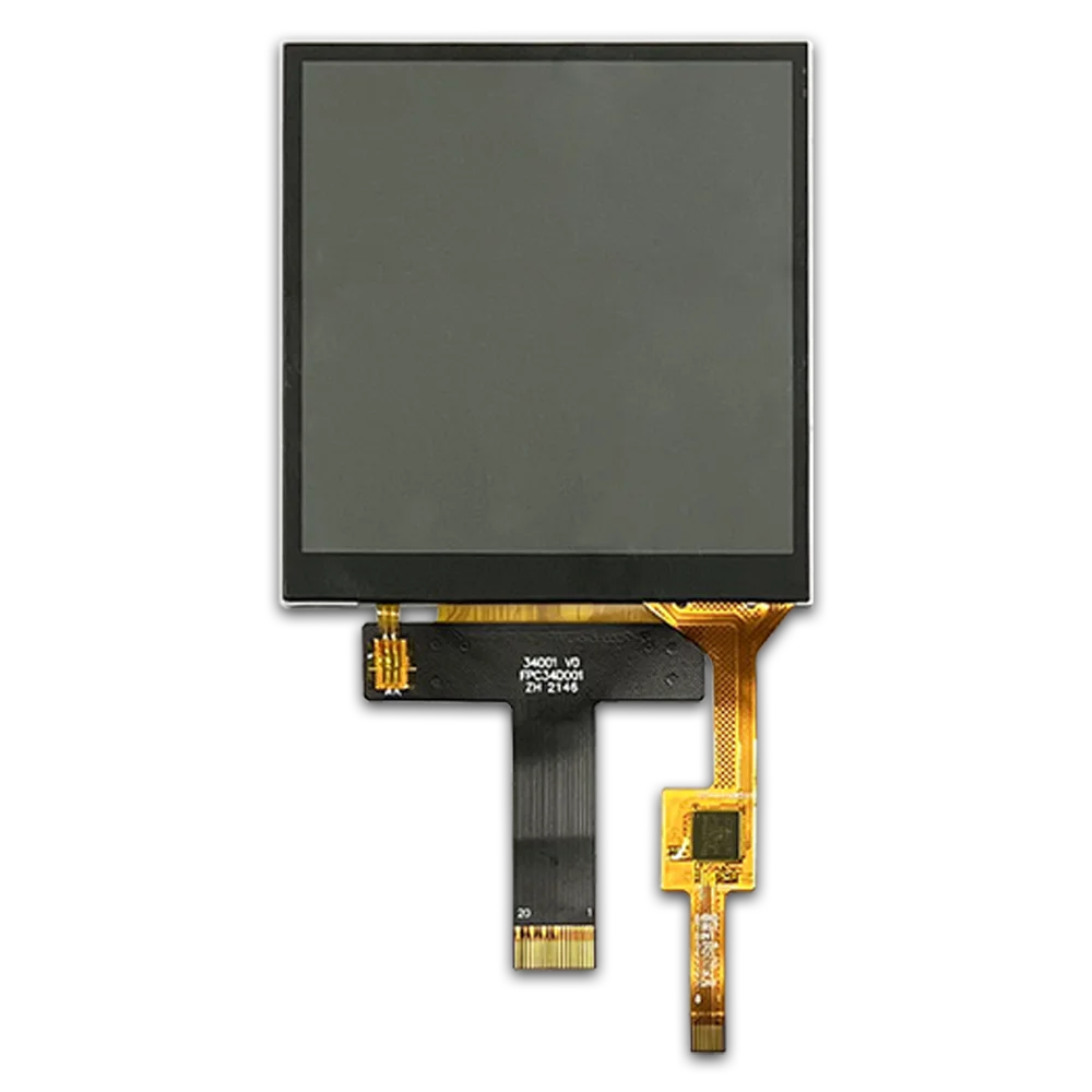 3.4inch Resolution 480x480 Display 1000nits luminance Capacitive Touch LCD High with MIPI Interface for Interactive Applications