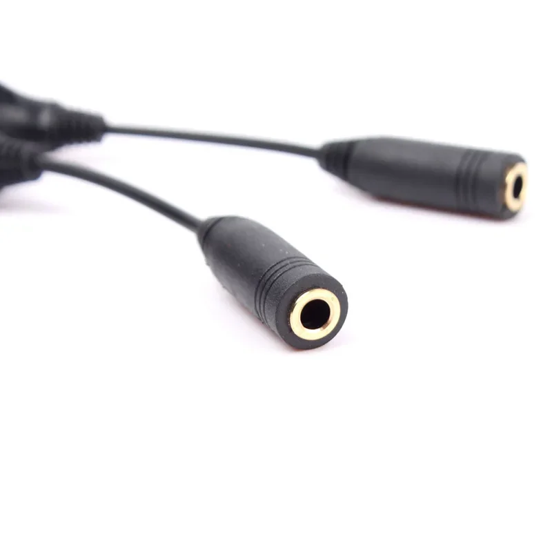 New Headphone Stereo Audio Y Splitter 3.5mm Cable Cord With Separate Volume Controls #69051