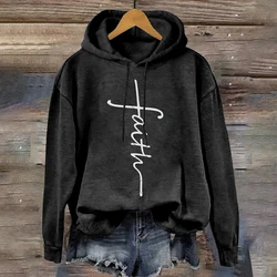 Autumn Solid Color Faith 3D Print Hoodies Men Women Fashion Casual Sweatshirts Oversized Hoodie Pullovers Tracksuit Clothing