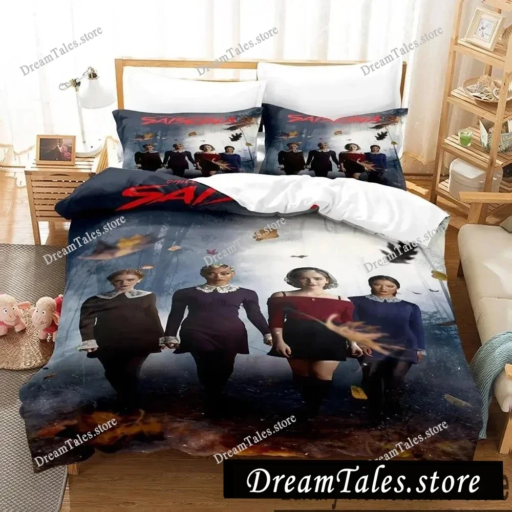

3D Print Movie Chilling Adventures of Sabrina Bedding Set Boys Girls Twin Queen King Size Duvet Cover Pillowcase Bed boys Adult7
