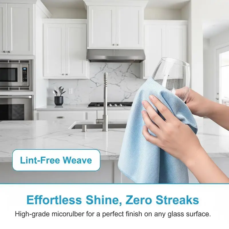 Microfiber Cleaning Cloths Thicken Lint Free Towel Reusable Absorbent For Car Window Glass Auto Detailing Drying Rags