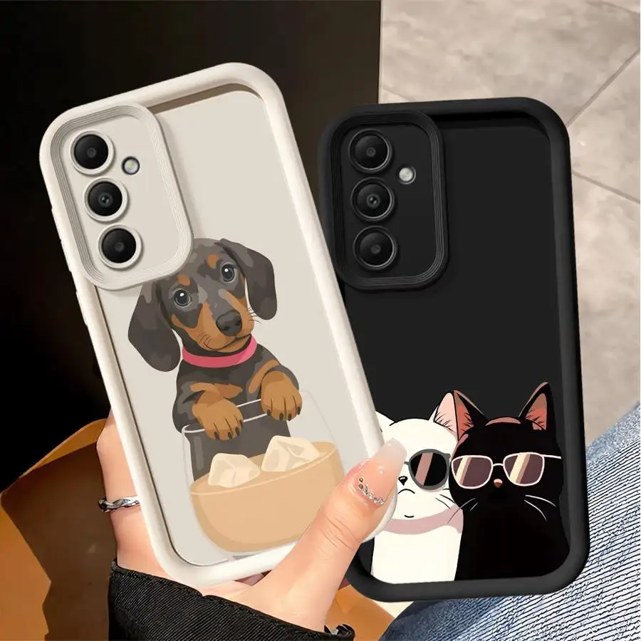 حافظة لهاتف سامسونج جالاكسي A56 A25 A12 A13 A15 A16 A71 A72 A73 A32 A51 A52s A53 A54 A35 A36 A33 A34 A22 A23 كارتون #5