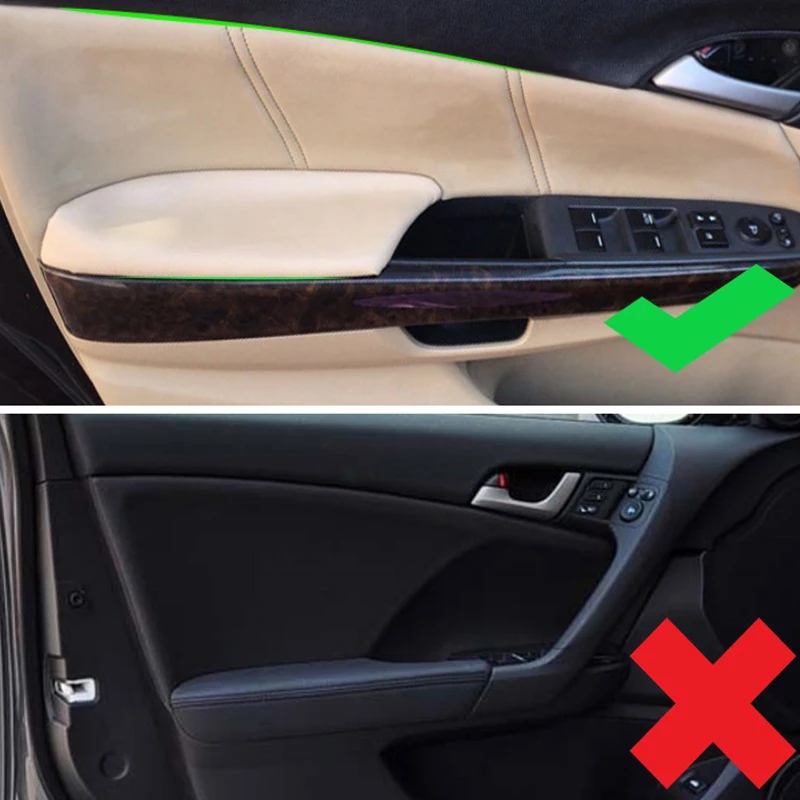 

2pcs Soft Leather Door Armrest Cover For Honda Accord 8th Gen 2008 2009 2010 2011 2012 Car Door Armrest Panel Cover Sticker Trim