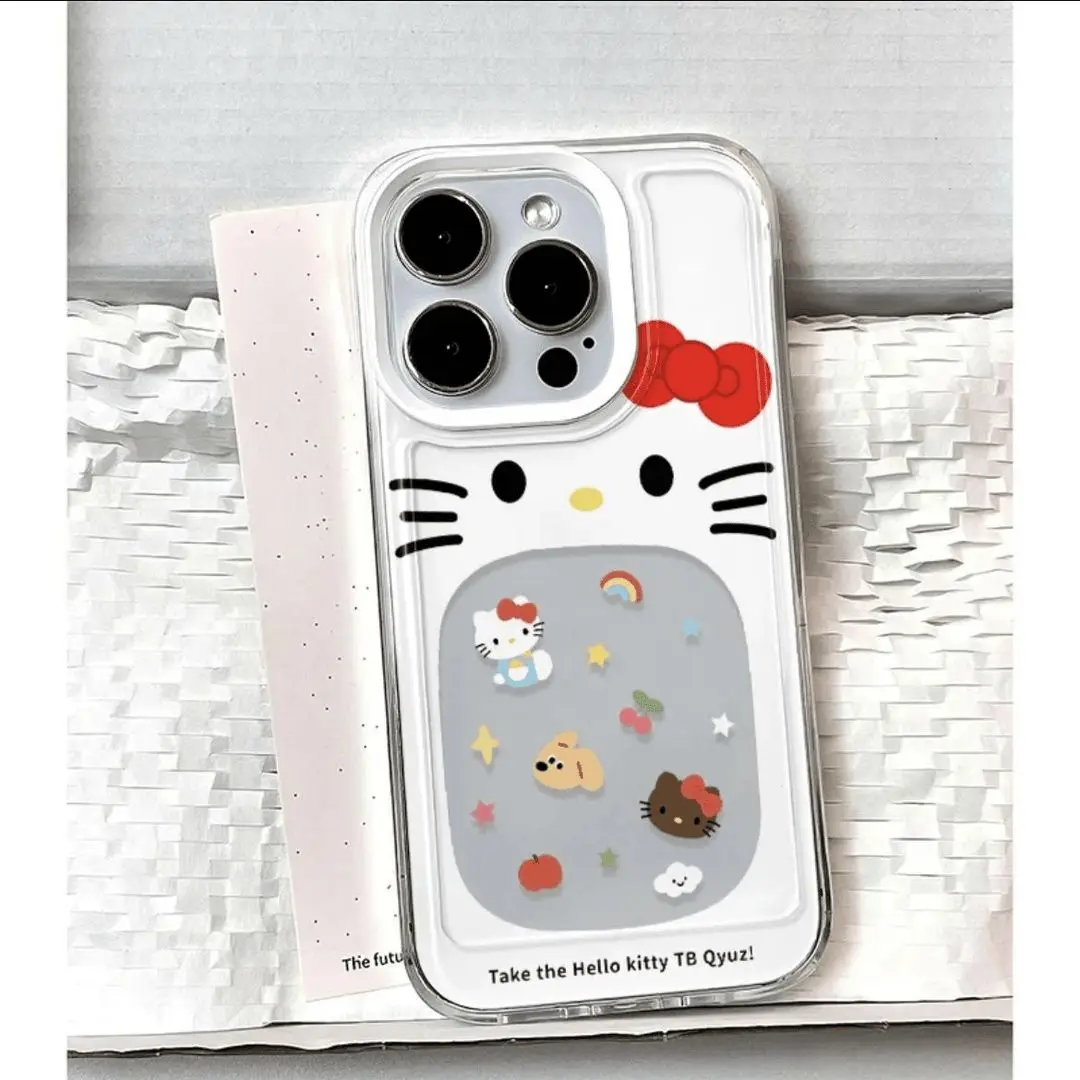 Ins Cartoon Hello Kitty Clear Space Phone Case For Samsung S10 S20 S21 S22 S23 S24 Fe Plus Ultra A35 A20 Note10 20 4G 5G Cover