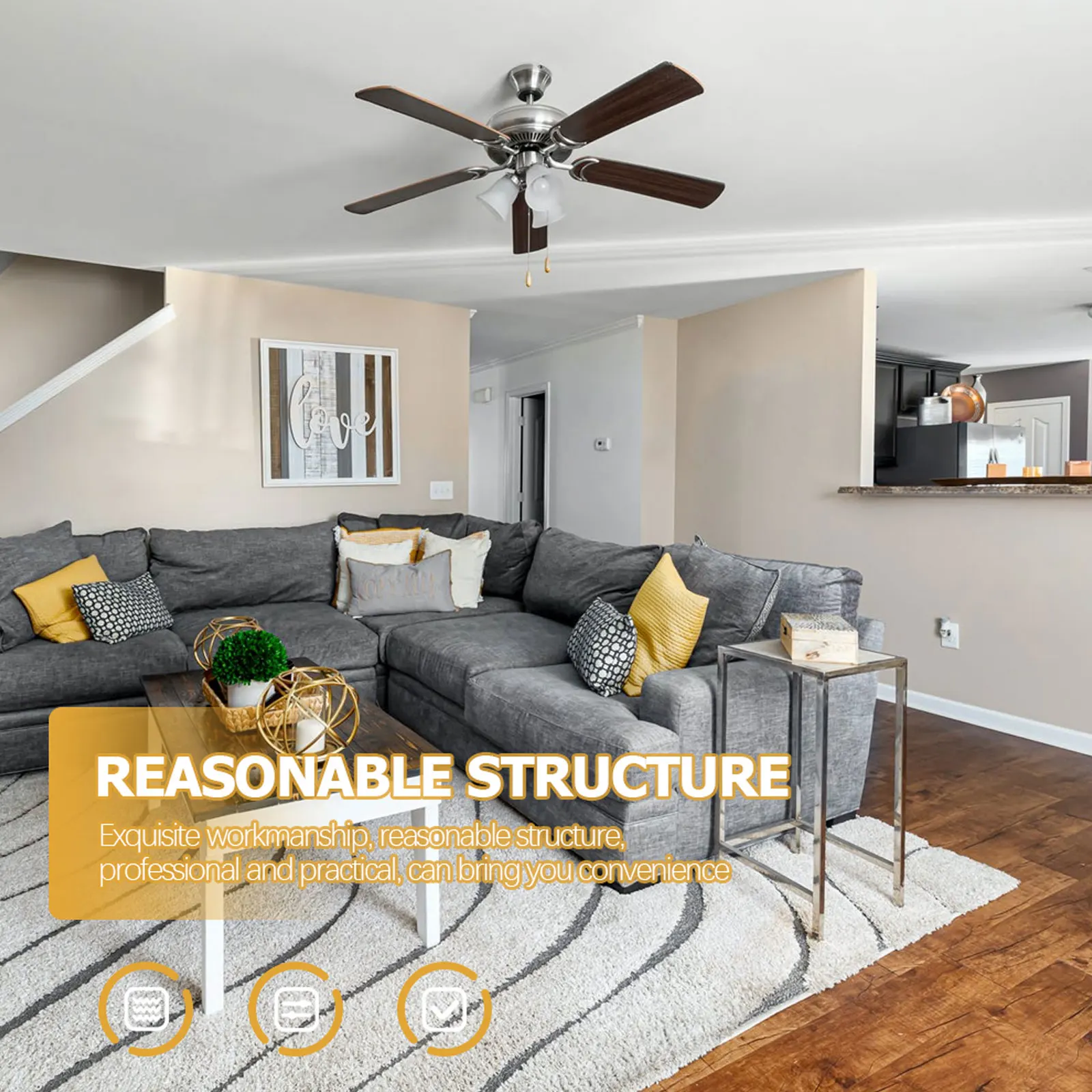 2Pcs Zinc Alloy Chain Decor Light Accessory Ceiling Fan Pull Chain Hanging Lights Small Lamp Pendant Retro Home