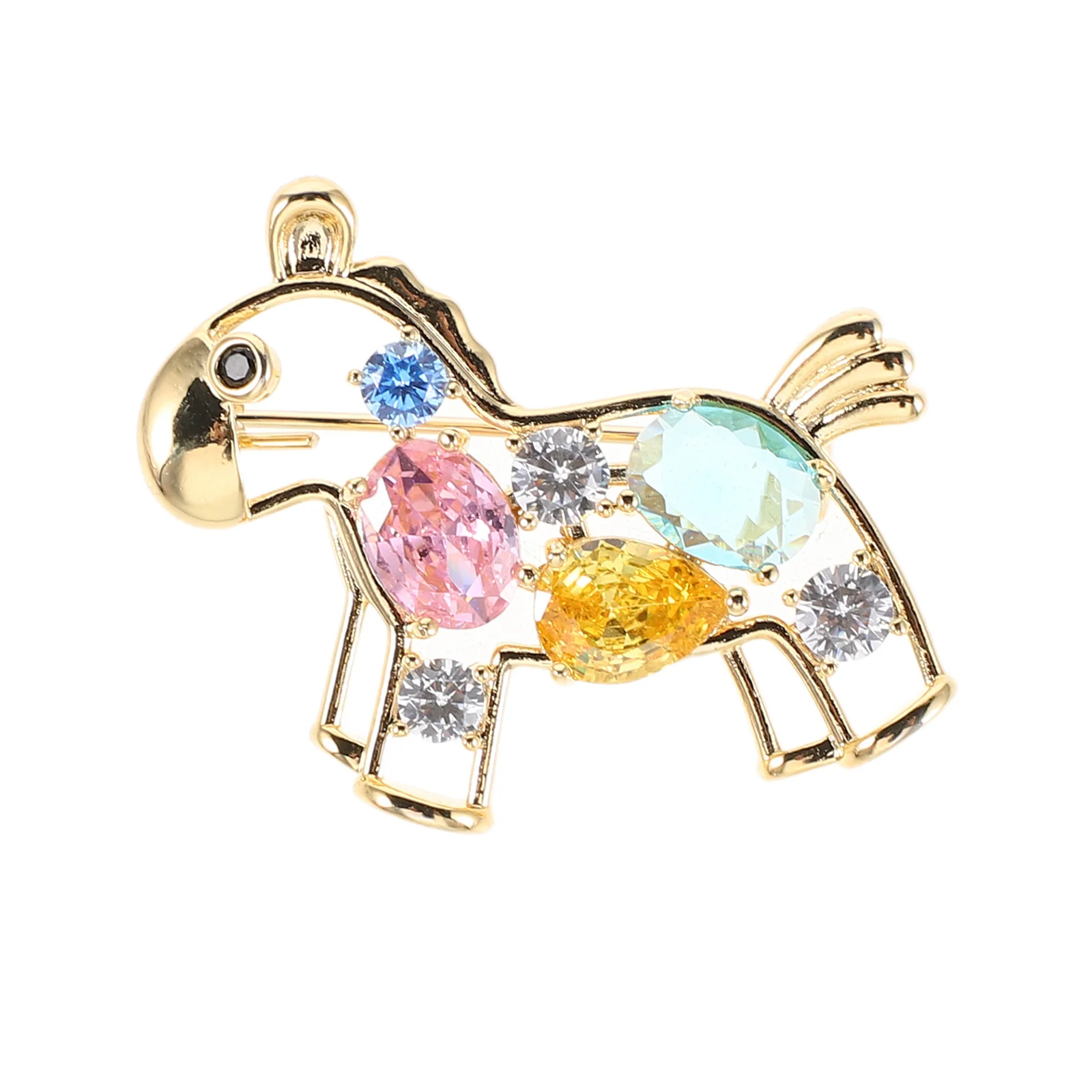 

Sparkly Crystal Horse Brooch Pin Cute Cartoon Animal Lapel Brass Metal Vintage Lucky Zodiac Jewelry 2026 Party Favor Coat Dress