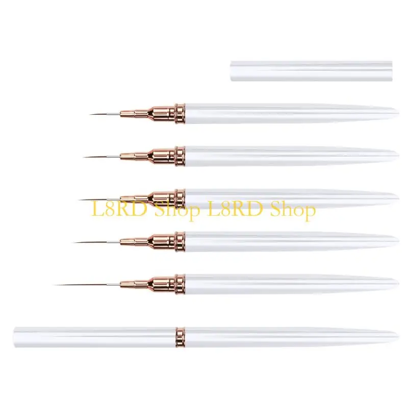L8RD 5PCS Artistrys Brushes Durability Plastic Body Nylon Head Painting Brush