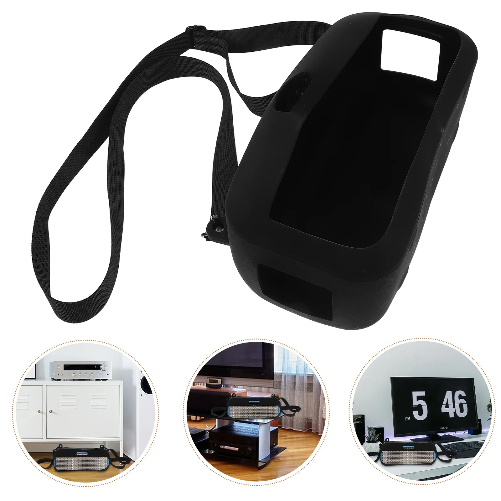 

1Set Speaker Silicone Case Protective Cover Portable Outdoor Sleeve Water-Resistant Anti-Fall Speaker Protector