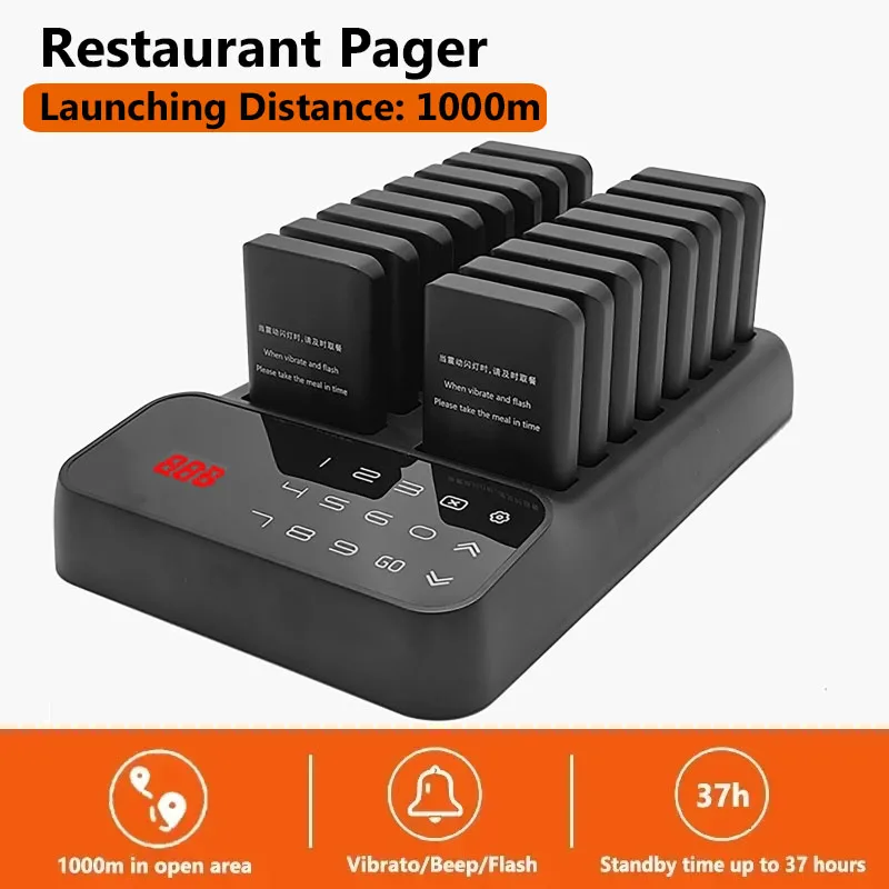 무선 호출 호출기 시스템 레스토랑 웨이터 호출기 호출 고객 대기열 시스템 식사 추출기 대기열 16 커피 수신기