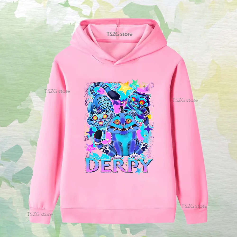 الخريف Kpop الشيطان هنتر كول النمر طباعة الأطفال ملابس طويلة الأكمام صبي فتاة هوديس موضة عادية الصوف البلوز #1