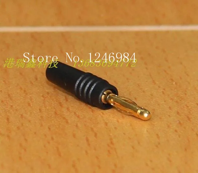 [SA]2MM yellow- blue color black GREE red banana plug test head soft leather gold-plated connectors A-1002 wire bonders--100pcs