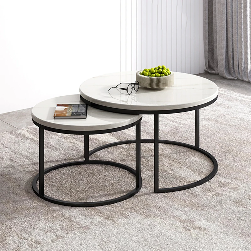 

Unique Small Tray Coffee Table Round Clear Cute Balcony Nordic Side Table Modern White Minimalist Mesa Auxiliar Home Furniture