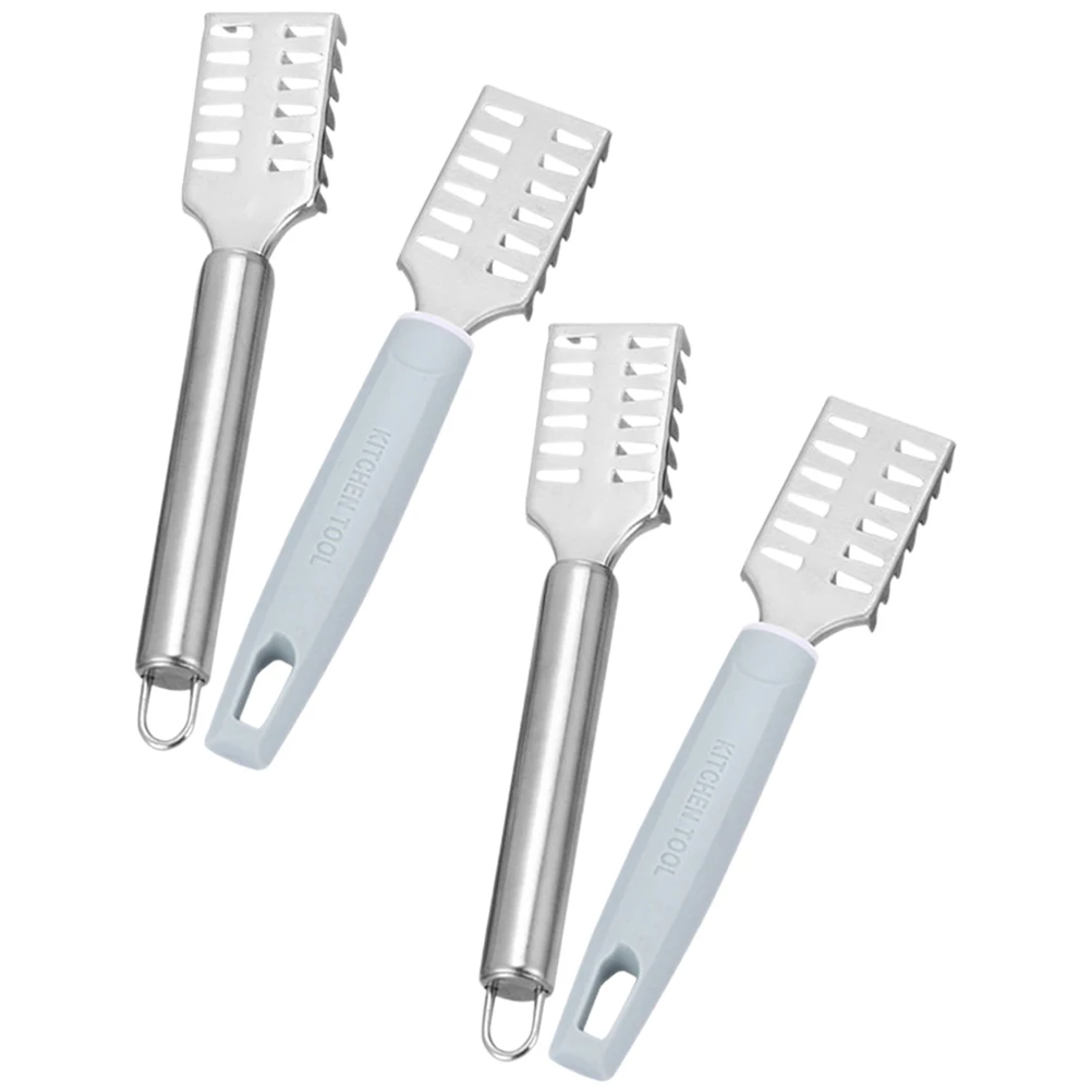

4Pcs Stainless Scale Knife Lightweight Kitchen Fish Scaler Tool Tool Chef Cook Fish Cleaning Scales Remover