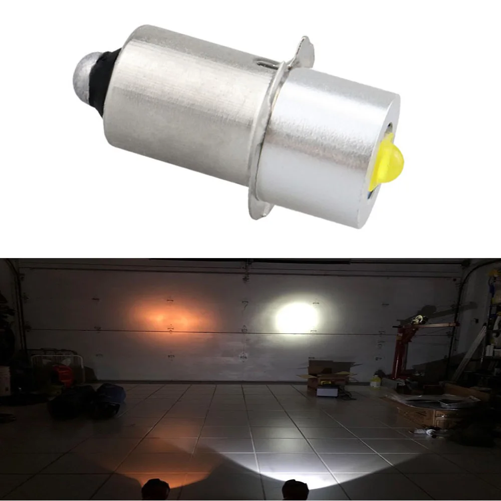2pcs P13.5S Mag Light LED Bulb 3-16 C&D Cells Maglite Torch Flashlight LED Converter 3V 4.5V 6V 9V 12V 18V 24V White