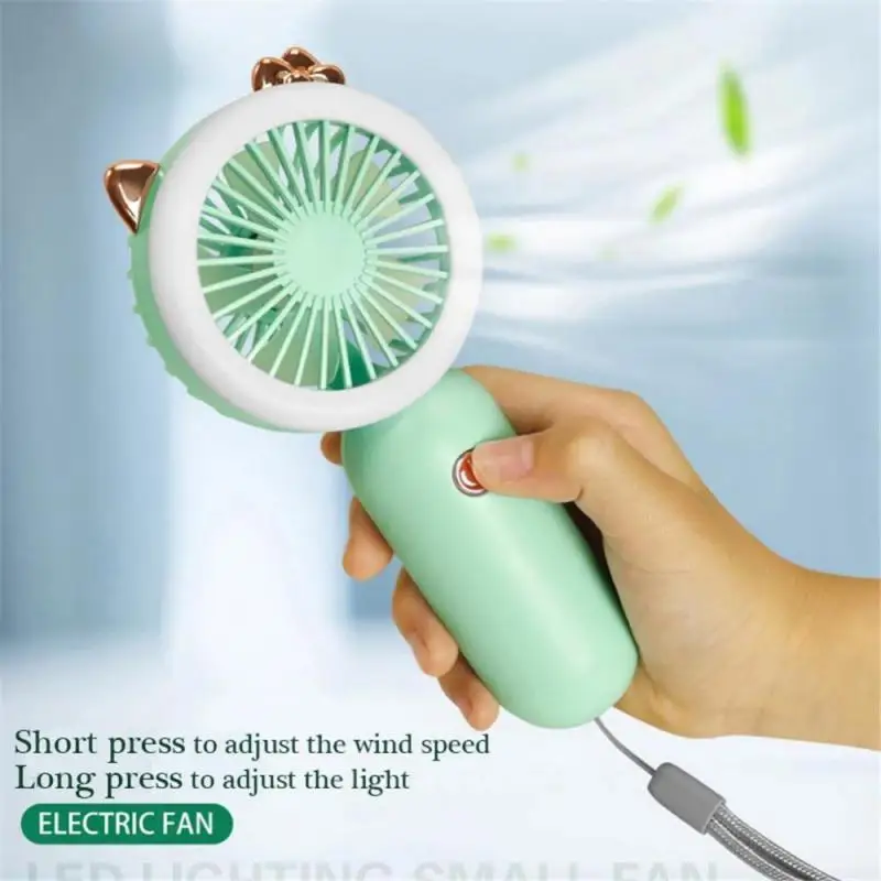 1/2PCS Handheld Fan Portable Usb Charge Refrigerator With Night Light Desktop Fan Refreshing Appliances Lazy Fan 2-speed