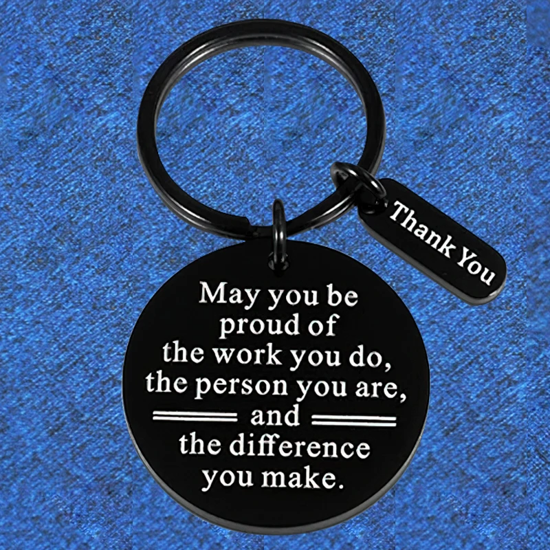 Colleague Appreciation Gift Keychain Pendant Metal Thank You Coworker Leaving Gift Key Chain May You Be Proud of The Work You Do