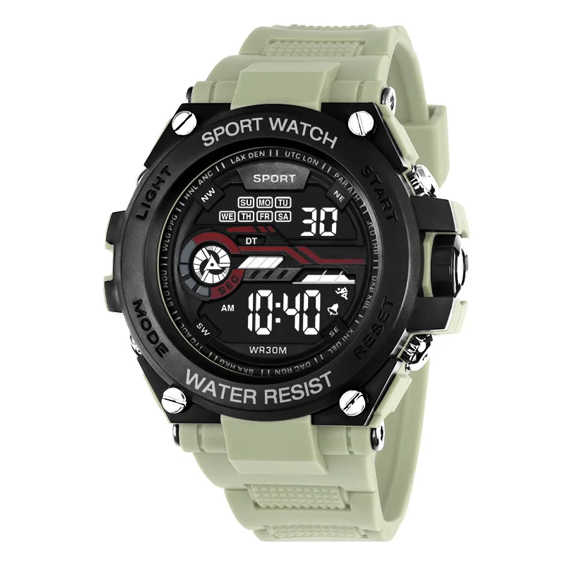 Digital  Men's Watch Waterproof Luminous Chronograph Wrist Watch Outdoor Sports Watches LED Display Military Man Wristwatches