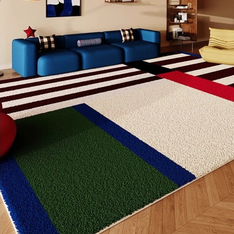 Advanced Light Luxury Living Room Carpet Washable Sofa Coffee Table Non-slip Floor Mat Bedroom Bedside Soft Home Decoration Rug