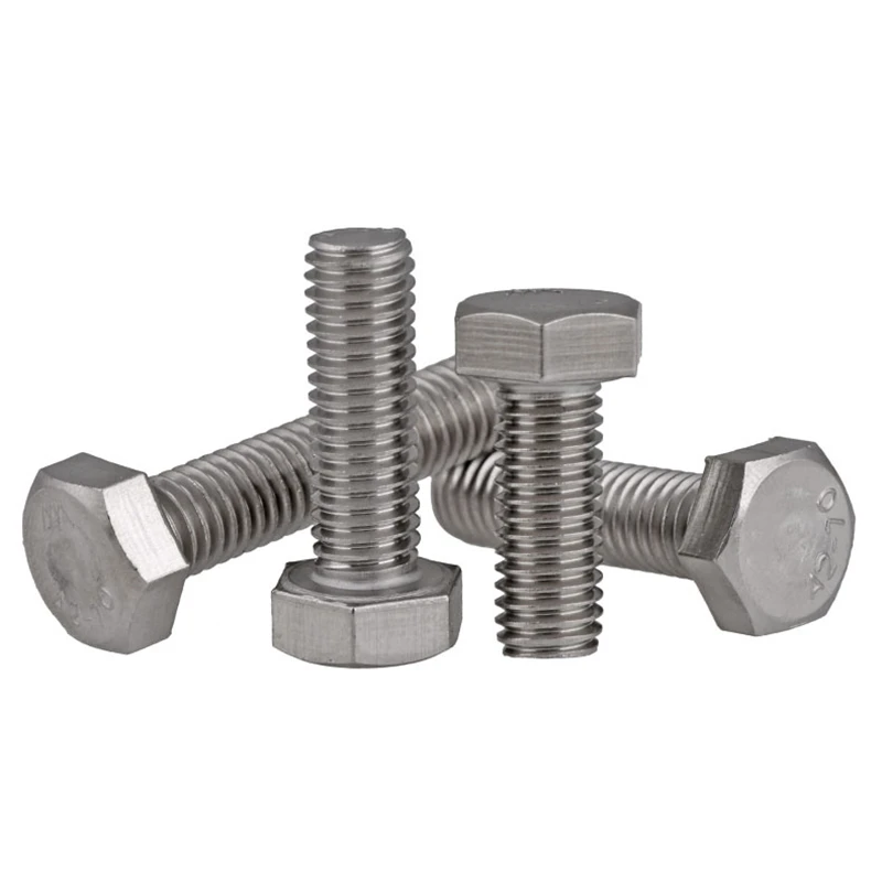 M3 M4 M5 M6 M8 M10 M12 A2-70 304 Stainless Steel Metric Thread DIN933 Outside Hex Head Bolt External Hexagon Head Screw