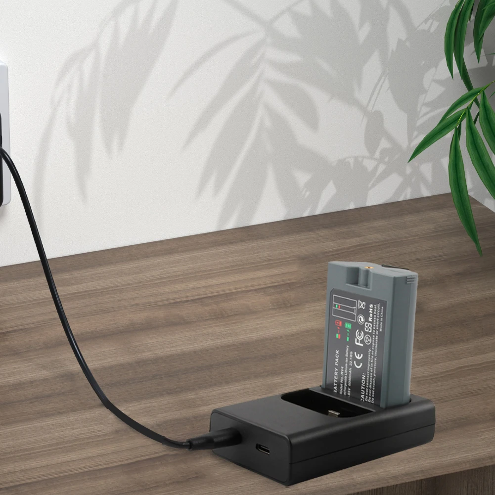 شاحن بطارية ثنائي المنفذ، محطة شحن مزدوجة المنفذ، محطة شاحن بطارية حلقية لبطارية كام الأضواء #6