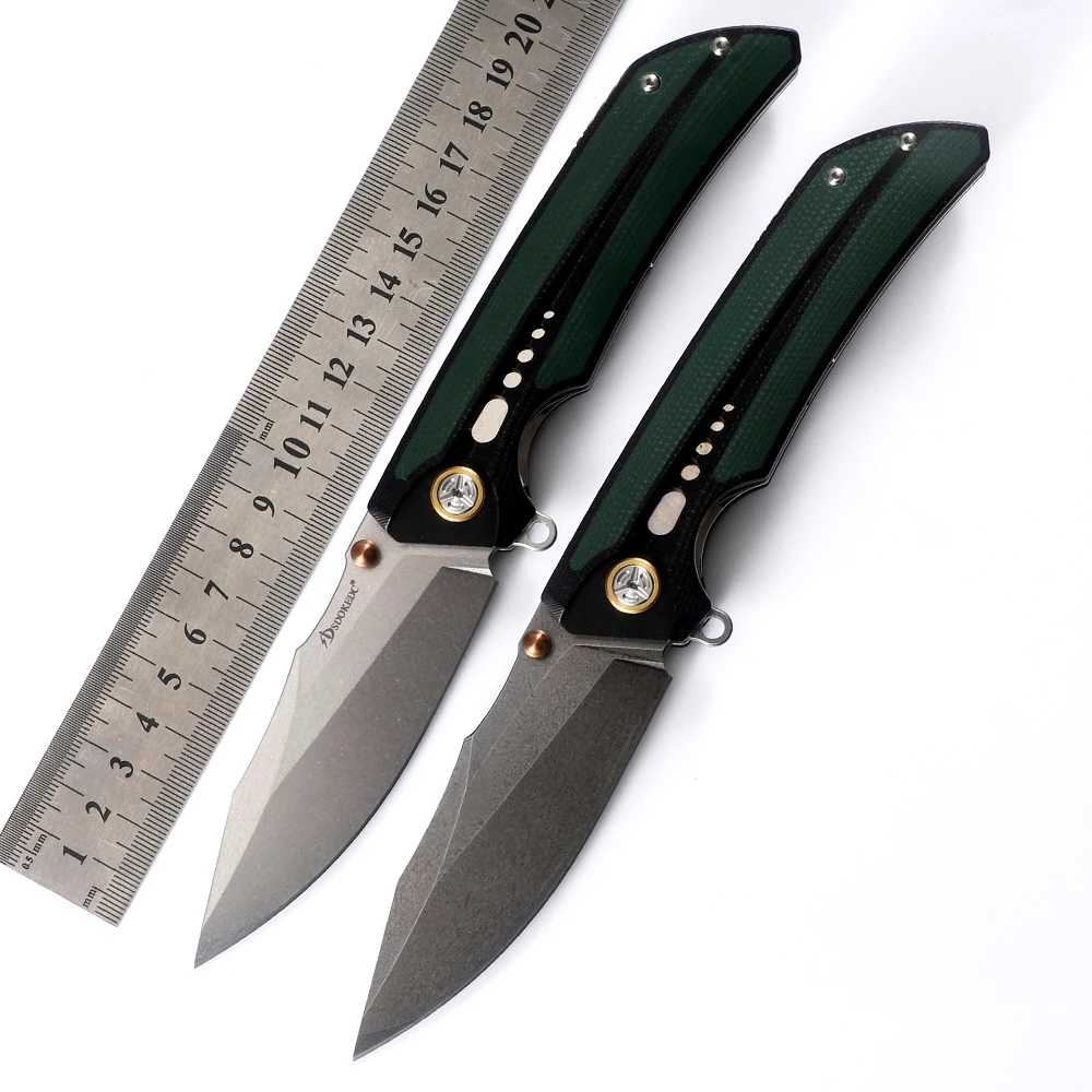 

NINE THORN Folding Knife, D2 Steel Blade, G10 Handle Pocket EDC Household Tools Camping Hunting Survival Knife