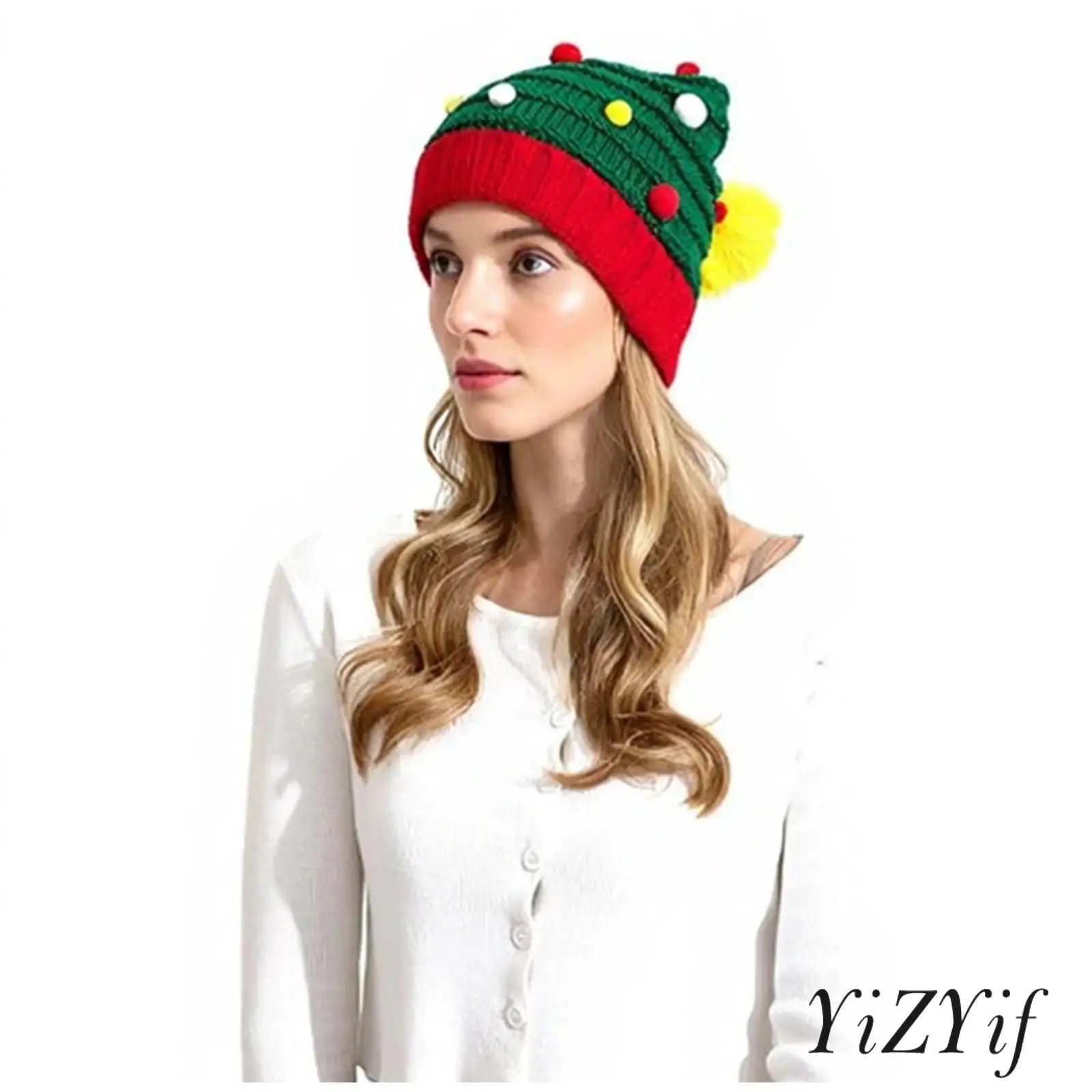 

1 шт., рождественские вязаные шапки Санта-Клауса, шапка эльфа, вязаная крючком рождественская шапка, новогодние шапки для рождественской вечеринки для взрослых, женщин и мужчин