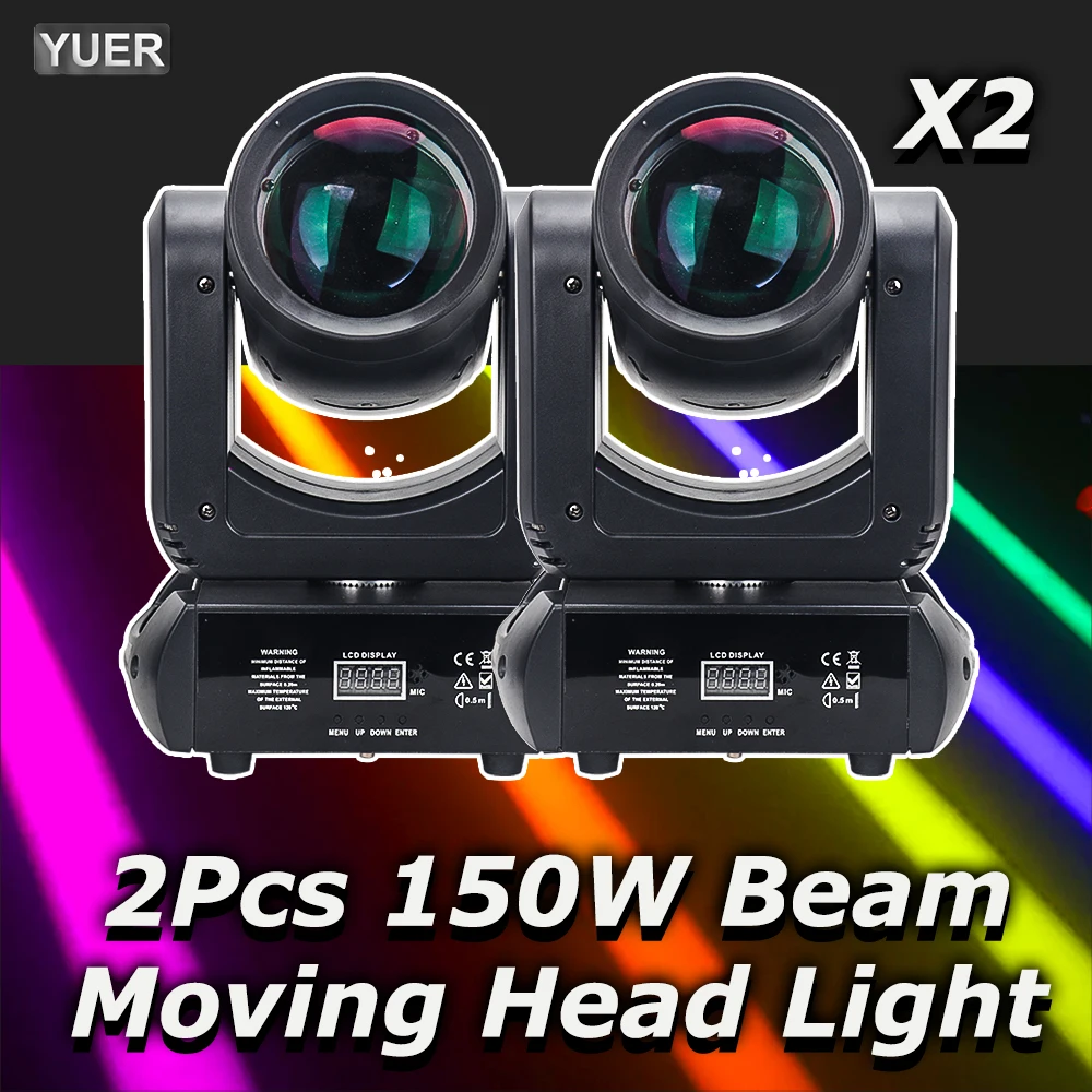 

SALE 2Pcs/lot Mini LED Moving Head Light 150W Beam Spot 18 Rotating Prisms Dj Dmx Stage Light Effect Light Disco Bar Wedding