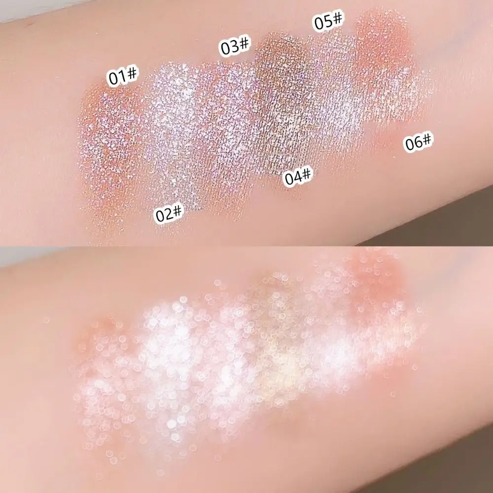 Single Color Glitter Super Shining Eyeshadow Long Lasting Pearlescent Pink Eyeshadow Shimmer Eye Brightening Makeup