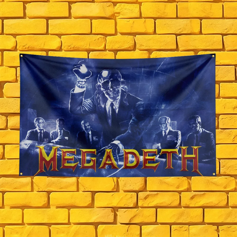 Megadeth Tribute Music Flag 3x5 FT Polyester Decorative Banner For Home Bar Music Room Gift
