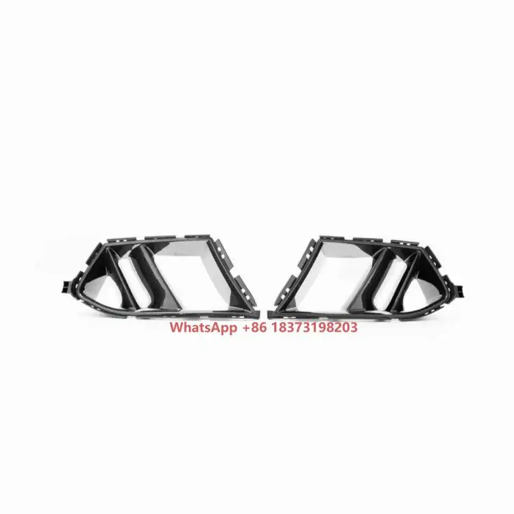 Modified R44 Carbon Fiber Front Bar with Double Grille and Side Air Intake for G80 M3 G82 M4 Body Parts