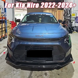 For Kia Niro 2022-2024+ High Performance Car Front Bumper Splitter Lip Canard Diffuser Spoiler Guard Trim Body Kits Accessories