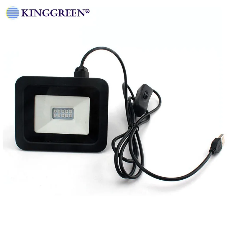 5V USB UV LED Floodlight High Power 10W 395nm 365nm UVA Flood Light Waterproof IP65