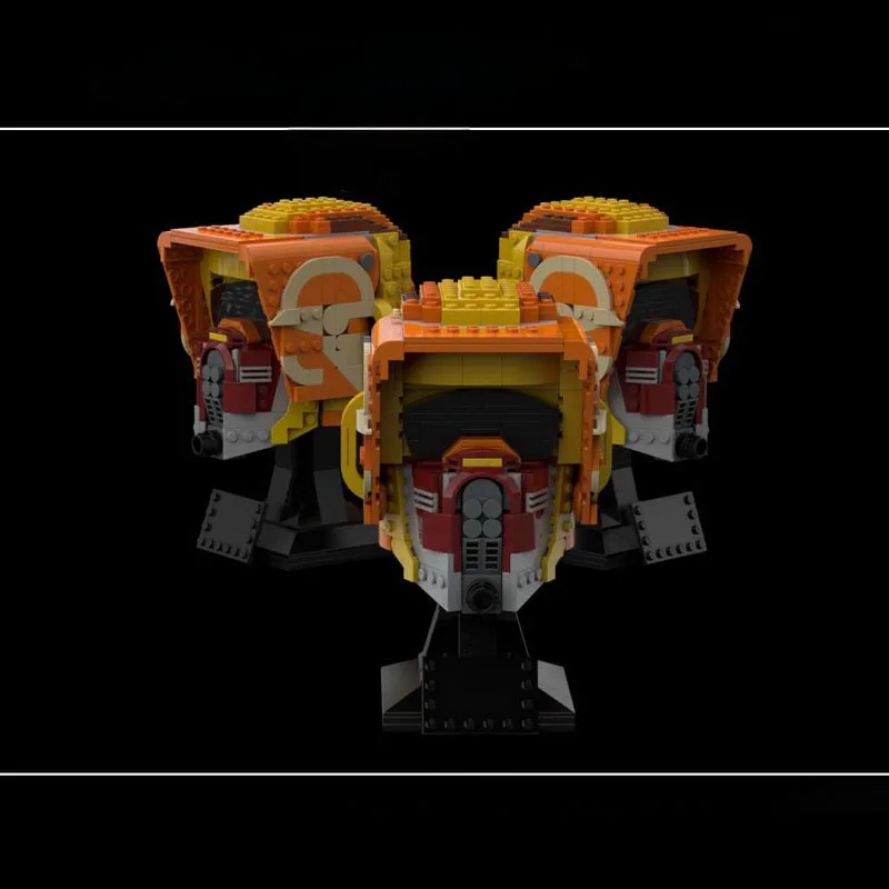 575pcs MOC Helmet Ezra Bridger Star Battle Model Building Blocks Home Decor Desk Display Shelf Accent Collector Gift For Adults