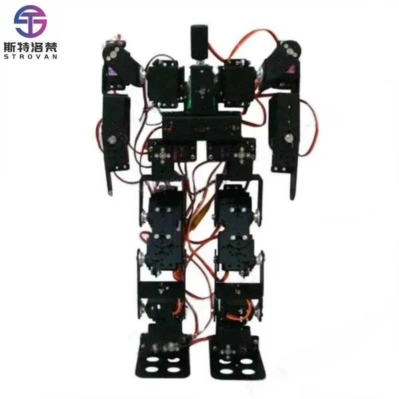 

17DOF Biped Robotic Educational Robot Humanoid Robot Kit Servo Bracket Ball Bearing Black