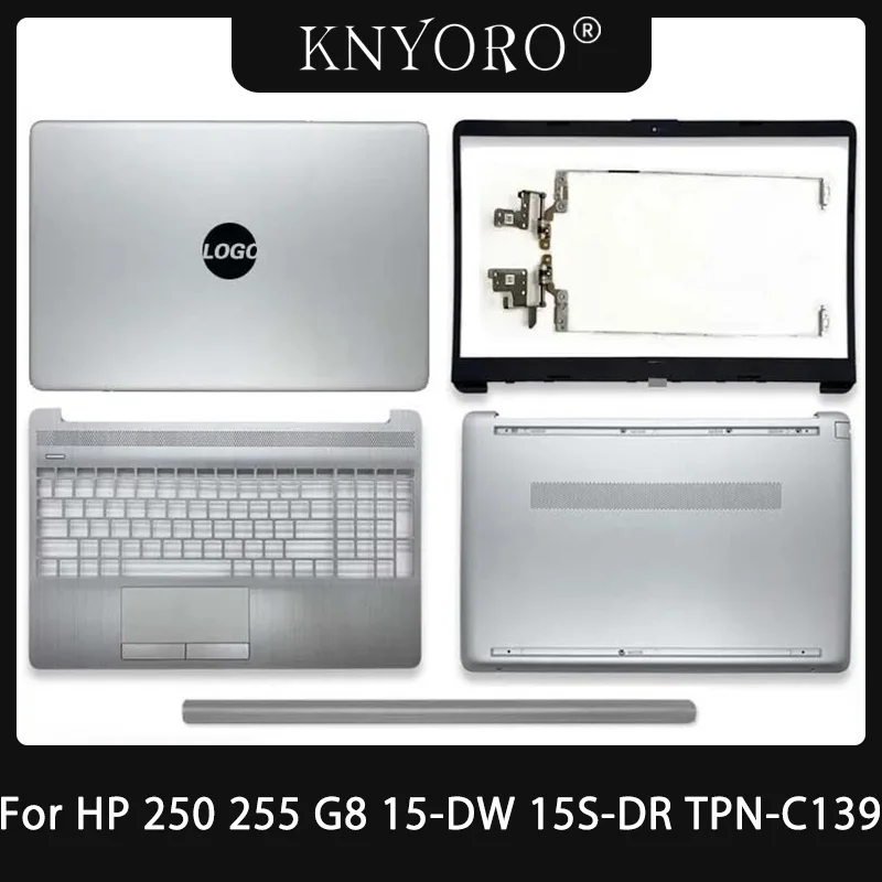 

New Laptop Top Case For HP 250 G8 255 G8 15-DW 15S-DR TPN-C139 LCD Back Cover Front Bezel Palmrest Bottom Case Hinges L52007-001