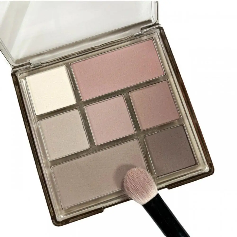 Palette di ombretti a 7 colori Waterproof Nude Earth color Pearly Eyeshadow Eyeshadow Rose Glitter Matte Palette colore rosa O5q4