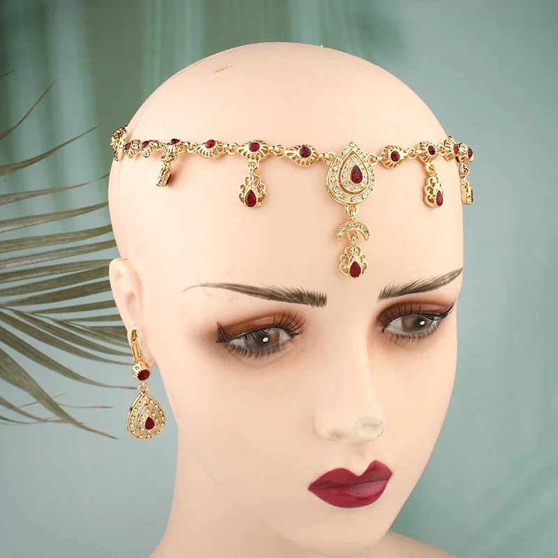 Algeria Wedding Jewelry Bridal Jewelry Hair Accessories Headchain Women Earrings Headbands Tiara Woman Band Fashion