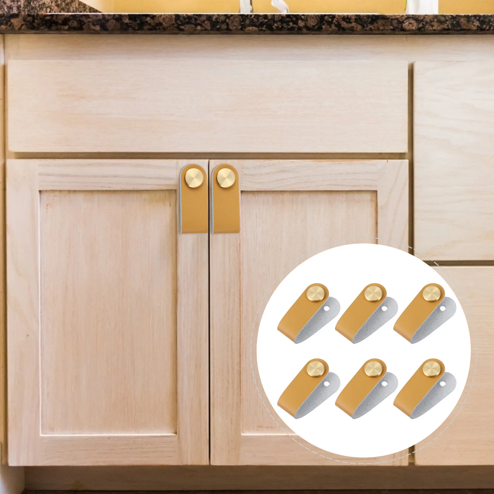 

6pcs Copper Cabinet Knobs Door Handles Wardrobe Pull Handles Drawer Pulls Furniture Hardware Wardrobe Cupboard