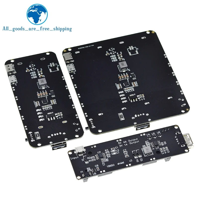 DIYTZT Two Voltage 18650 Lithium Battery Shield V8 Mobile Power Expansion Board Module 5V/3A 3V/1A Micro USB For Arduino ESP32